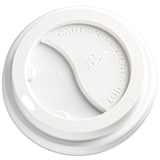 Beverage Plastic Cup Lids White, 62mm Diameter, 1000 Lids Box